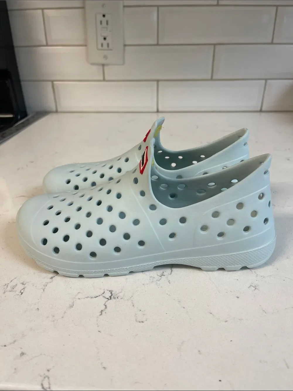 Hunter Original Kid's Lightweight Outdoor Shoes In Blue Size 13 Missing Lining